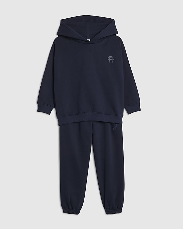 Mini Boys Navy RR Hoodie And Joggers Set