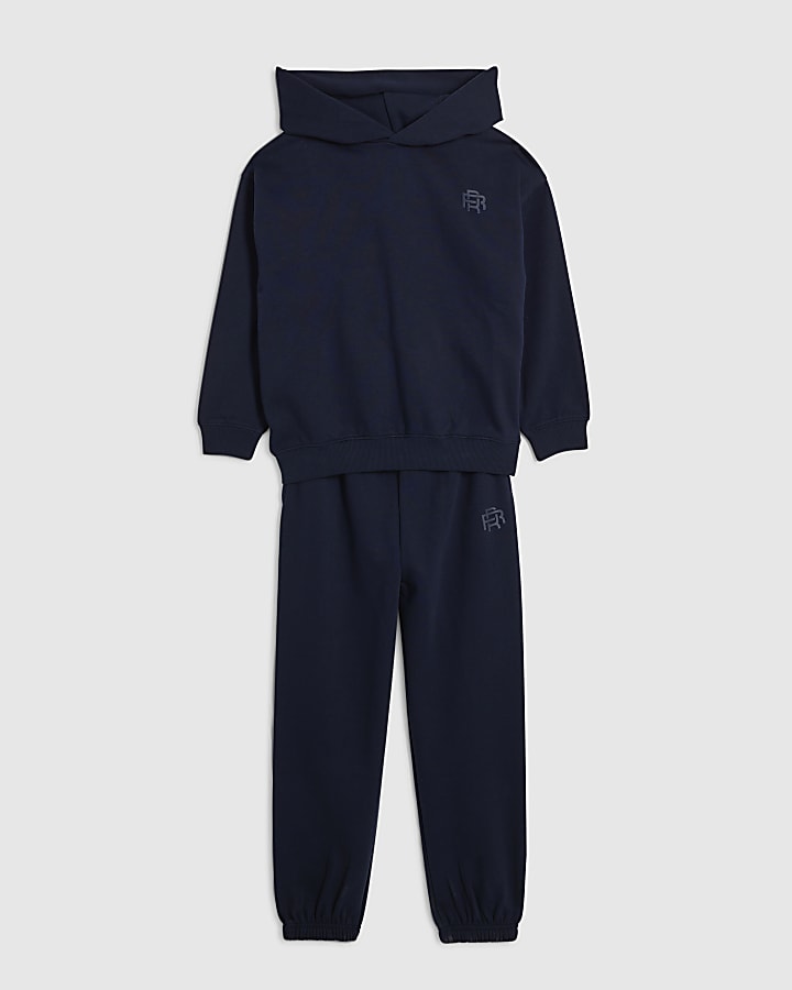 Boys Navy RR Hoodie And Joggers Set