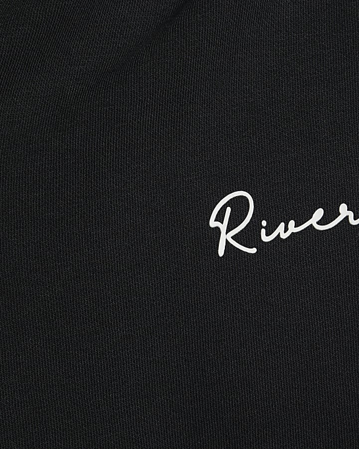 Boys Black River Hoodie And Joggers Set