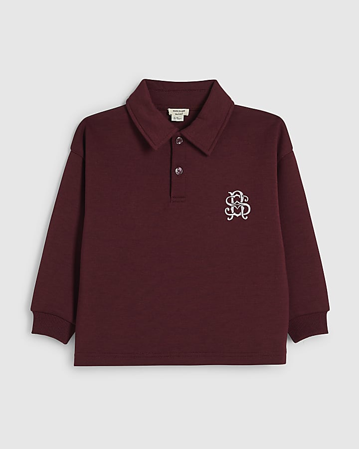 Mini Boys Burgundy RI Rugby Sweatshirt