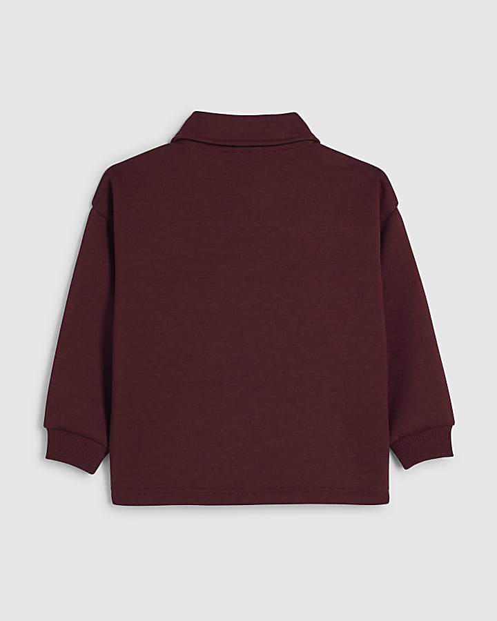 Mini Boys Burgundy RI Rugby Sweatshirt