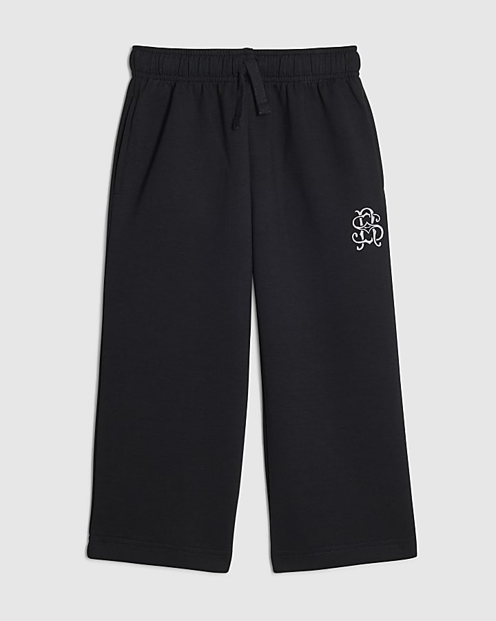 Mini Boys Black RI Wide Leg Joggers