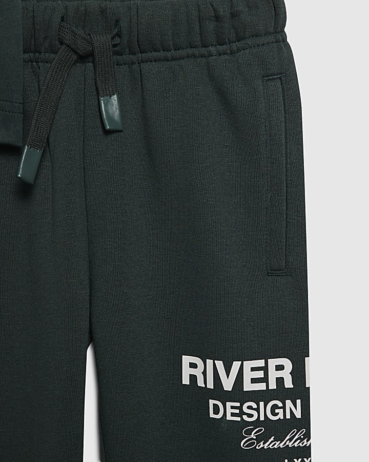 Mini Boys Green RI Branded T-Shirt Jogger Set