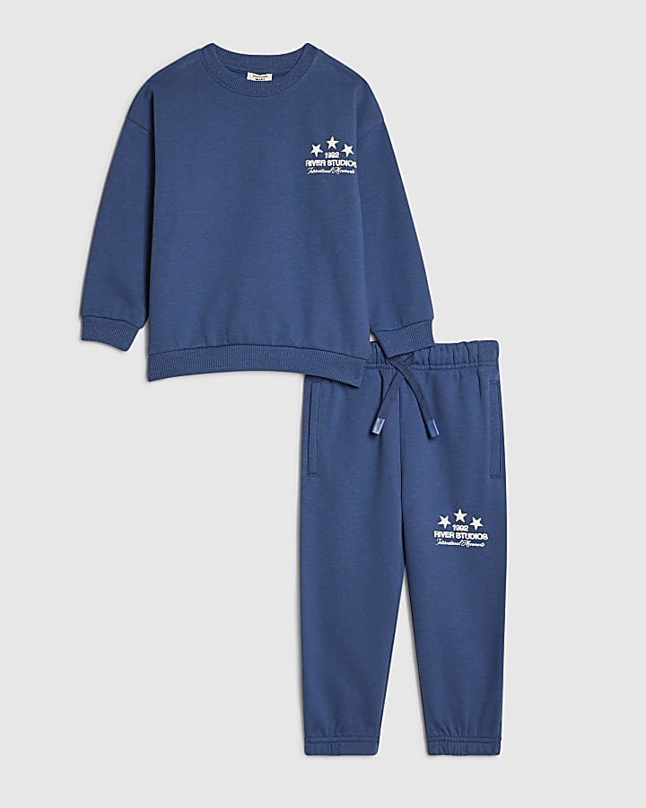 Mini Boys Blue River Studios Sweatshirt Set