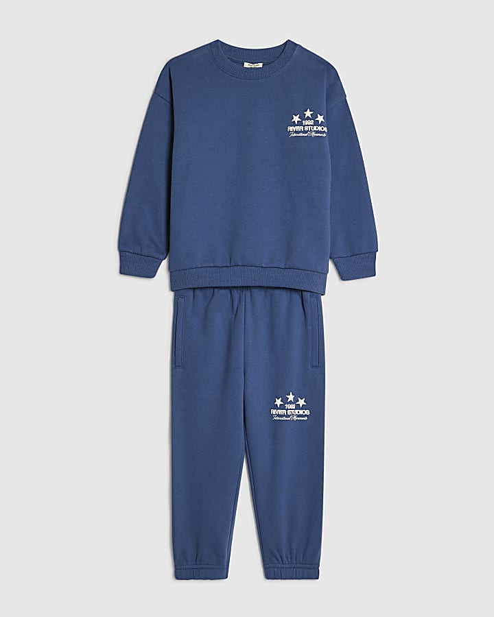 Mini Boys Blue River Studios Sweatshirt Set