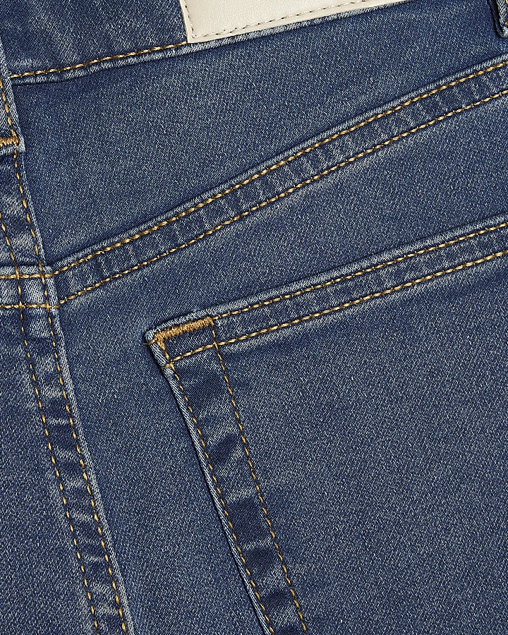 Girls Blue Bow And Heart Flared Jeans