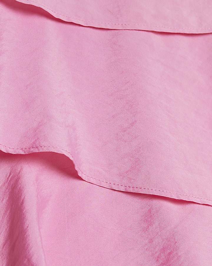 Girls Pink Tiered Playsuit