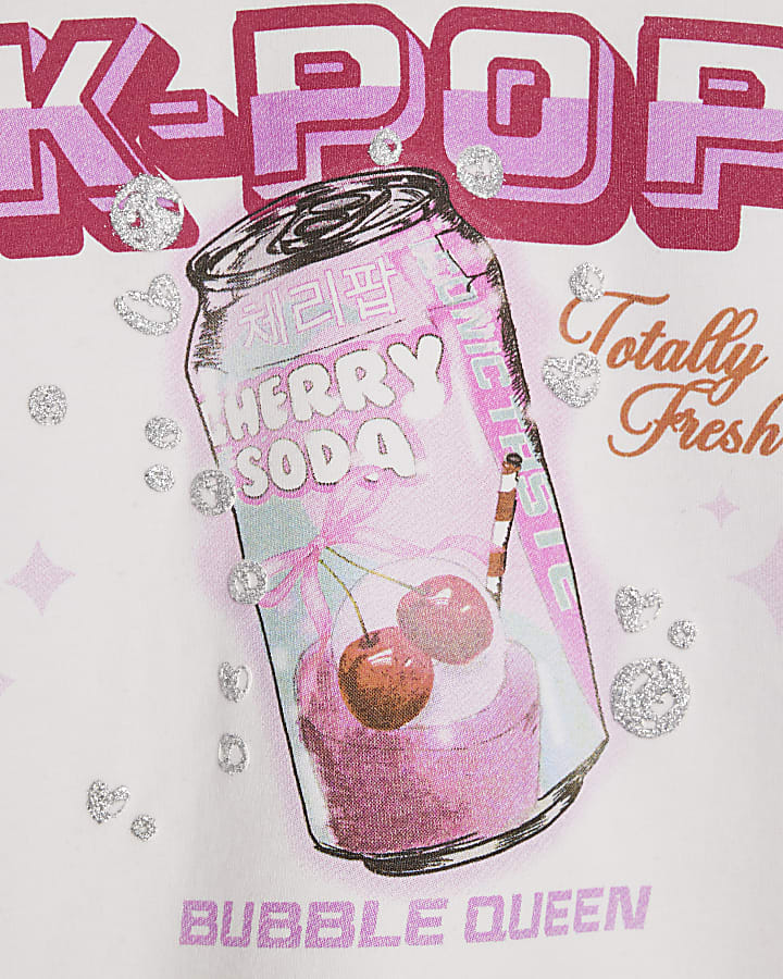 Girls White Soda Pop Sweatshirt