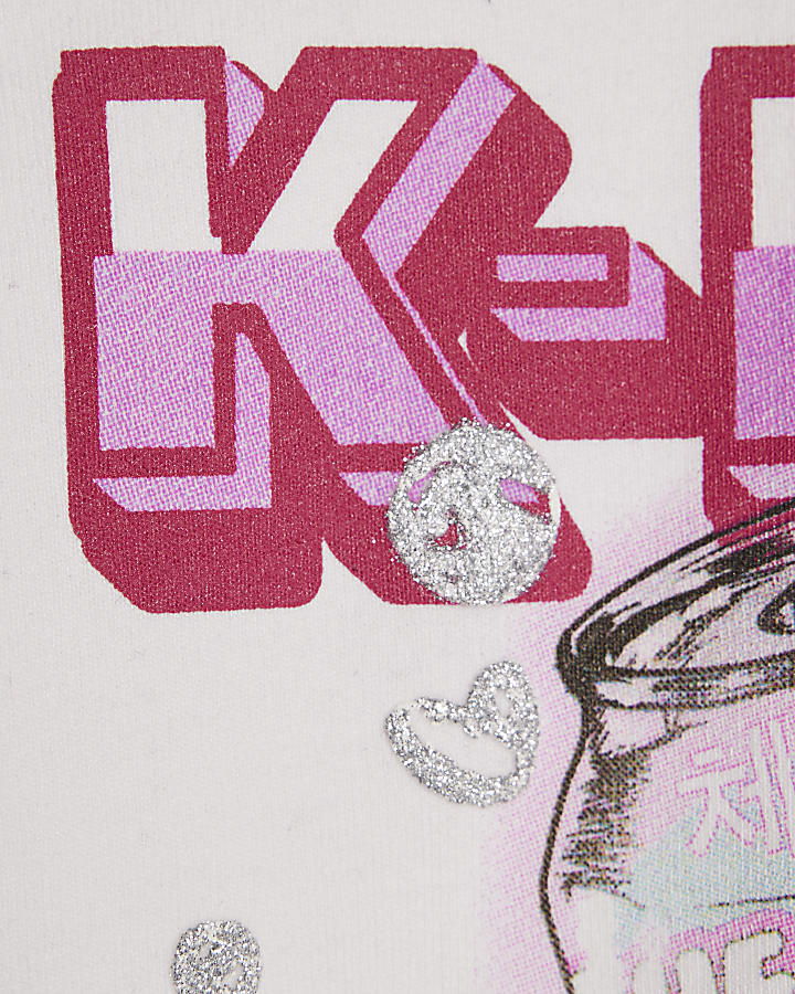 Girls White Soda Pop Sweatshirt