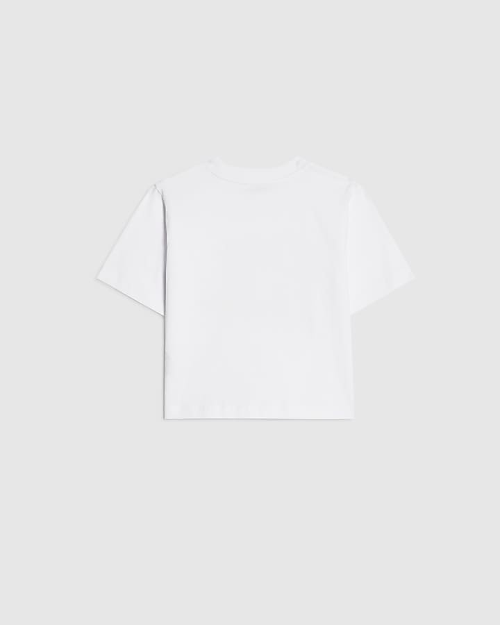 Girls White Ciao Bella T-Shirt