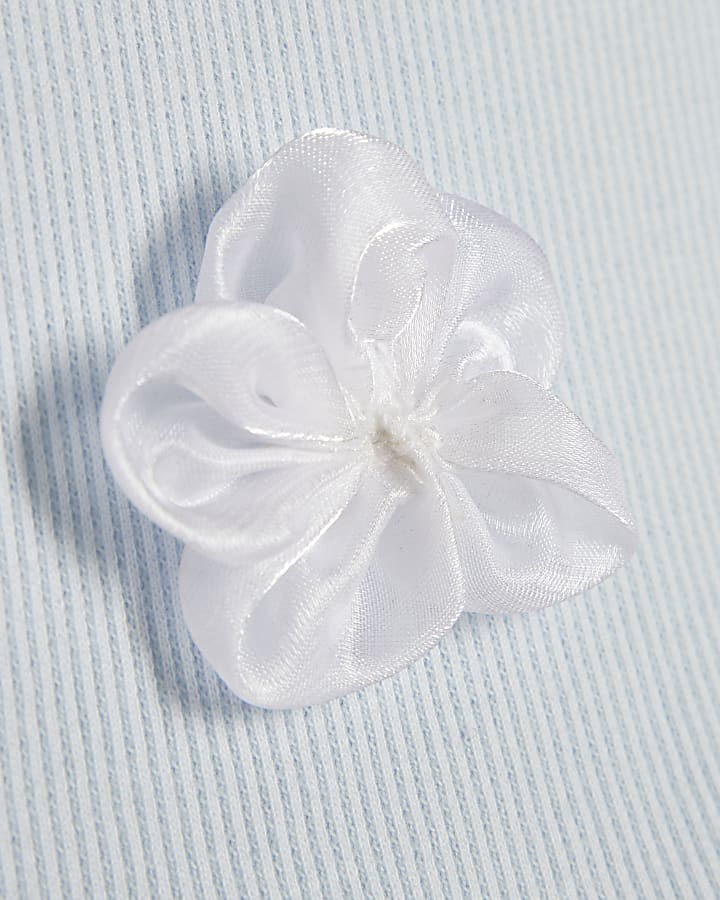 Girls Blue Floral Charm T-Shirt