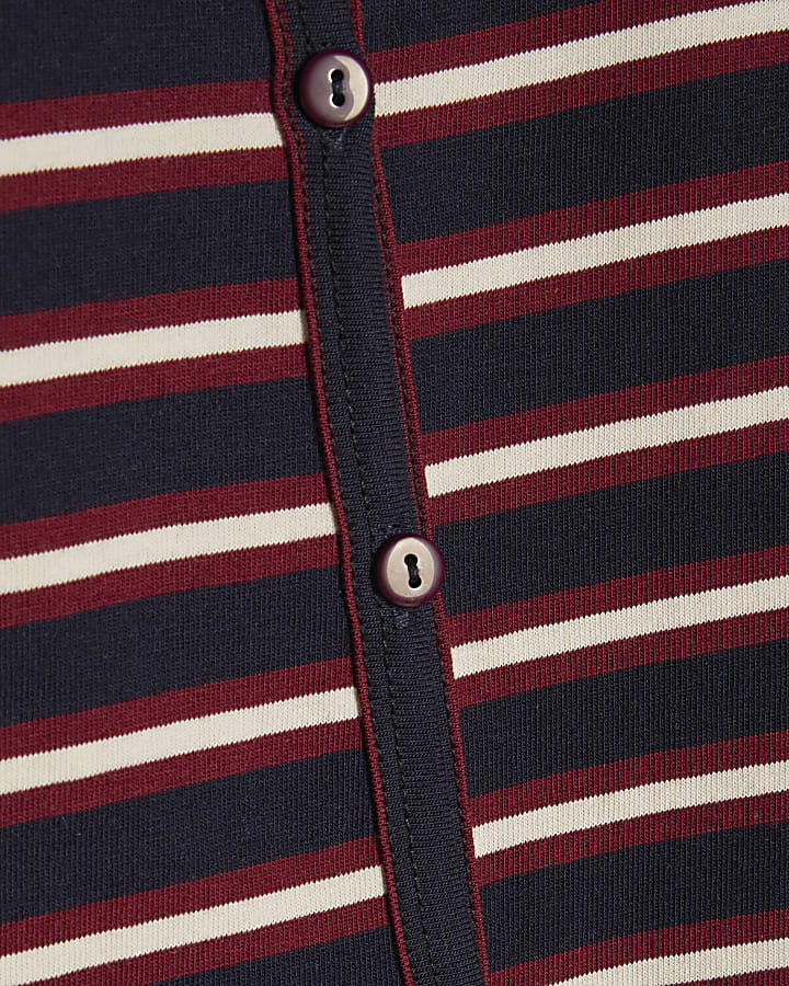 Girls Navy Stripe 89 Cardigan