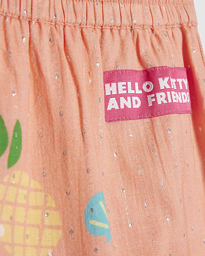 Girls Pink Hello Kitty Beach Trousers
