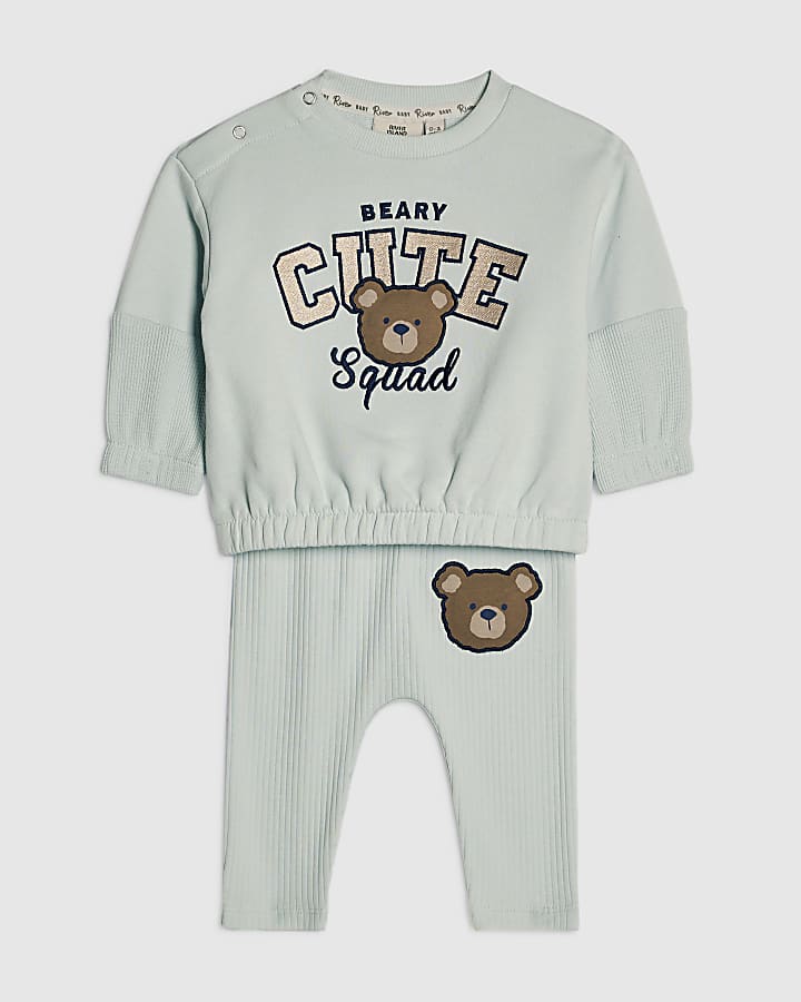 Baby Boys Blue Cutie Squad Sweatshirt Set