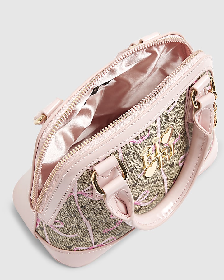 Brown Monogram Bow Tote Bag