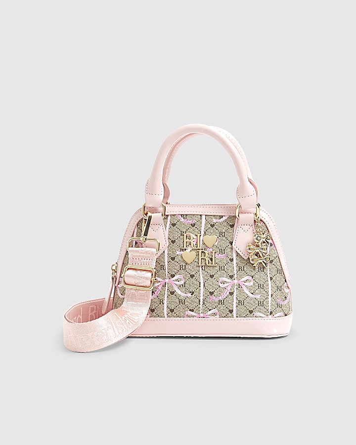 Brown Monogram Bow Tote Bag