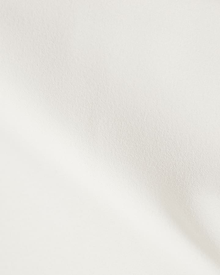 Girls White Textured Bow Skort