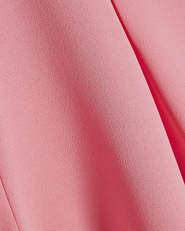 Girls Pink Textured Bow Shorts