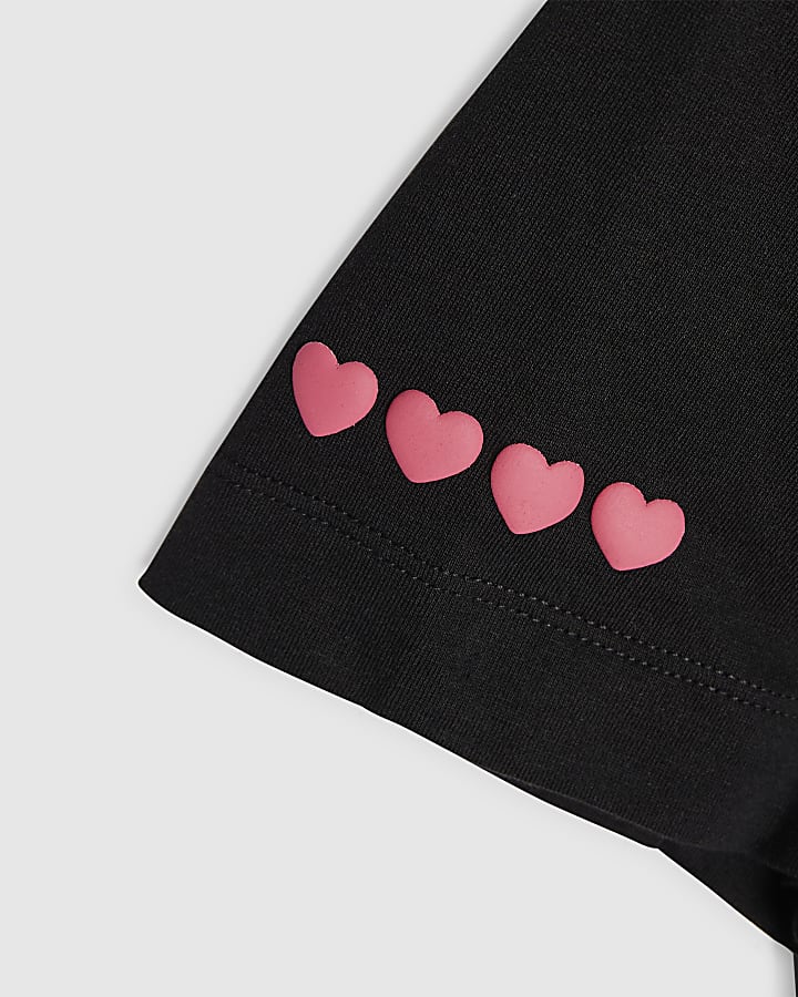 Girls Black Sassy Vibes T-Shirt Set