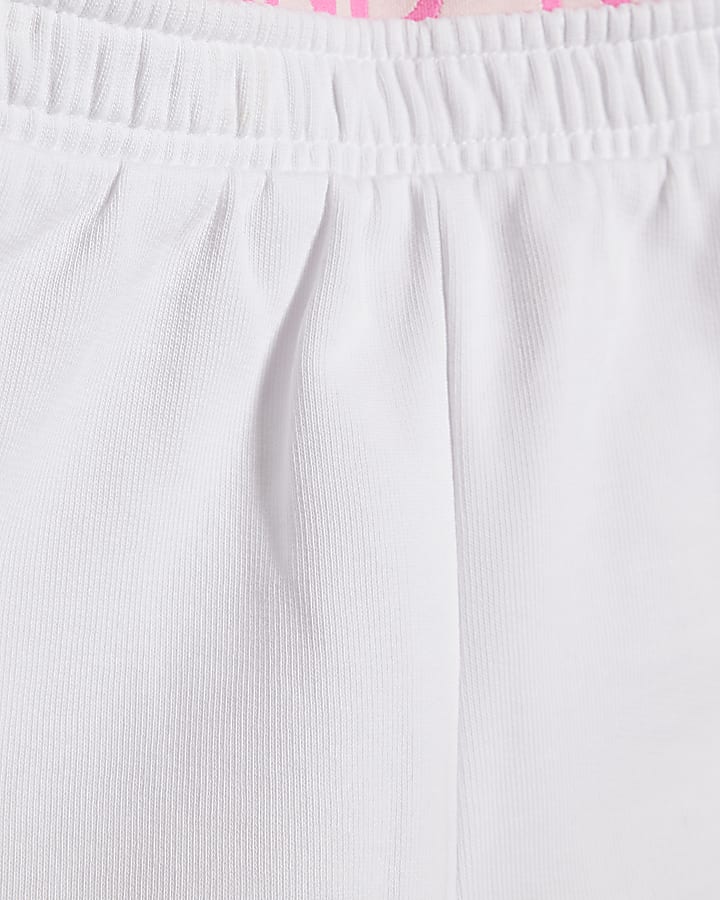 Girls White New York T-Shirt Set