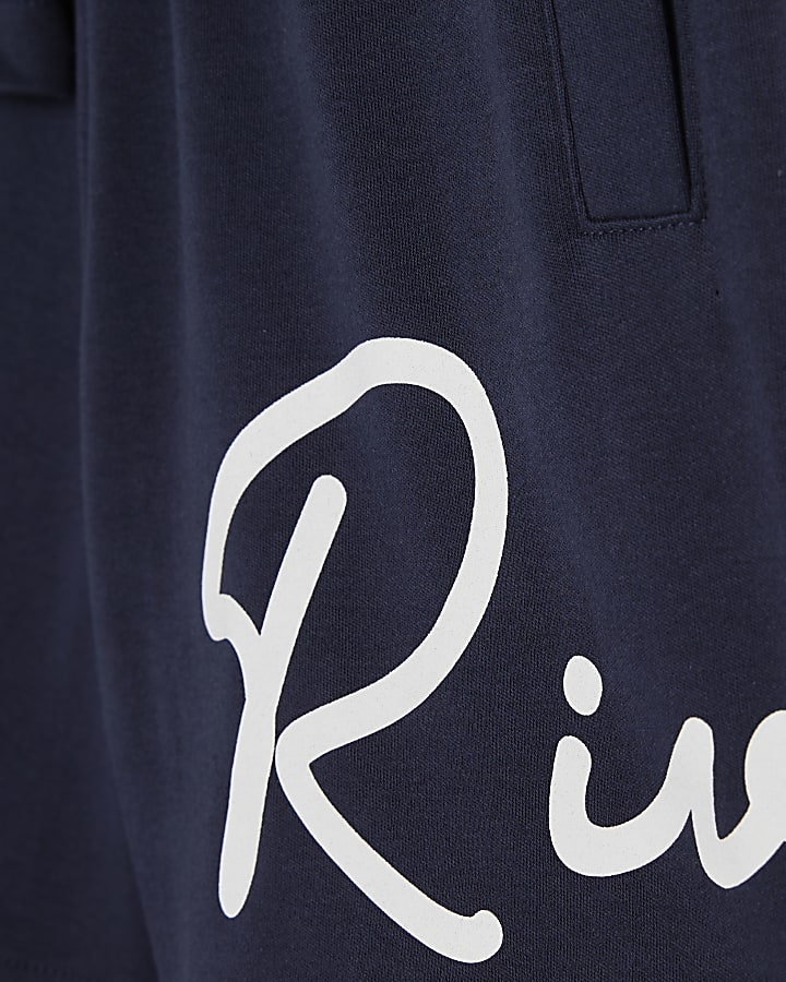 Boys Navy RI Polo Shirt And Shorts Set
