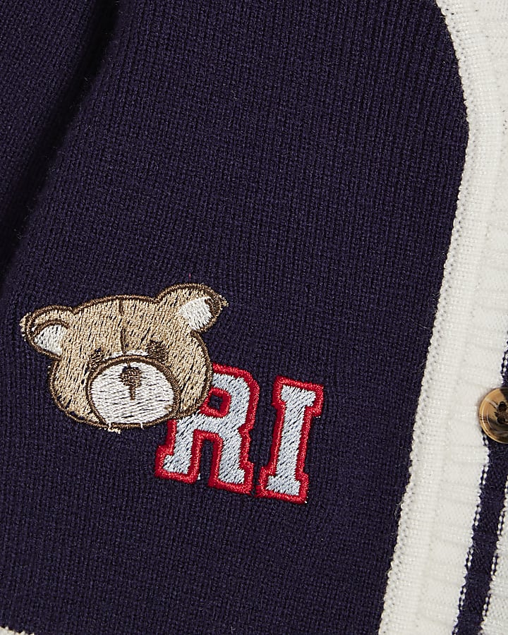 Baby Boys Navy Little Champ Cardigan Set
