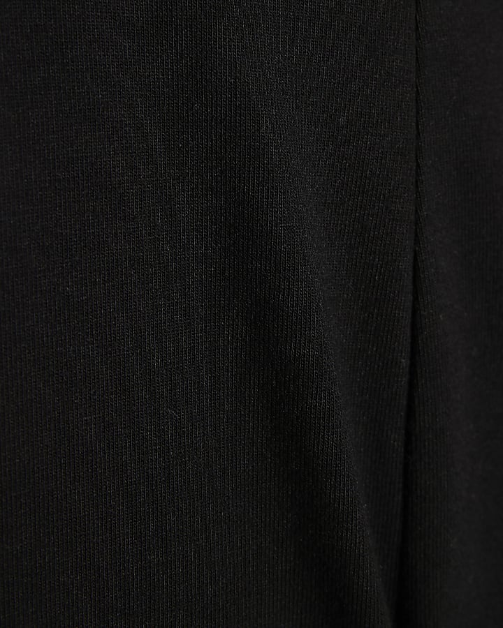 Girls Black Logo Waistband Cycling Shorts