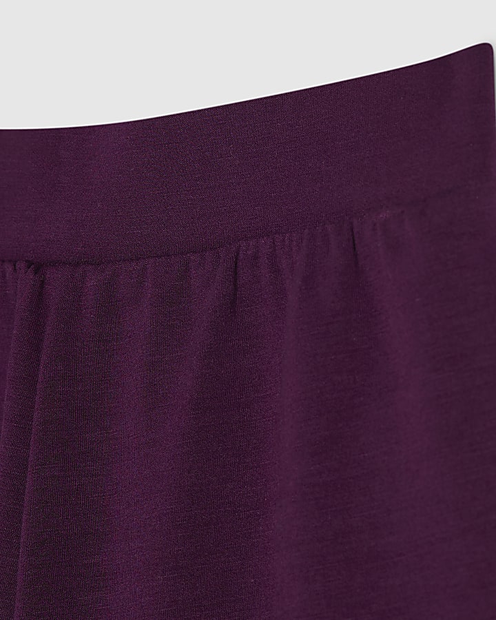 Girls Purple Premium Bow Shorts