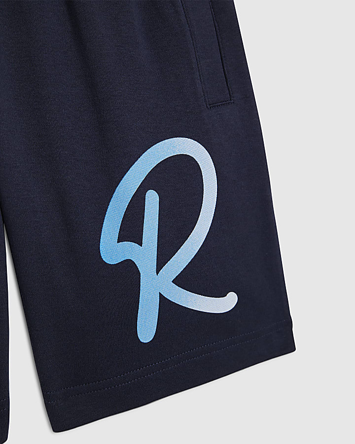 Boys Navy RI Branded Vest & Short Set