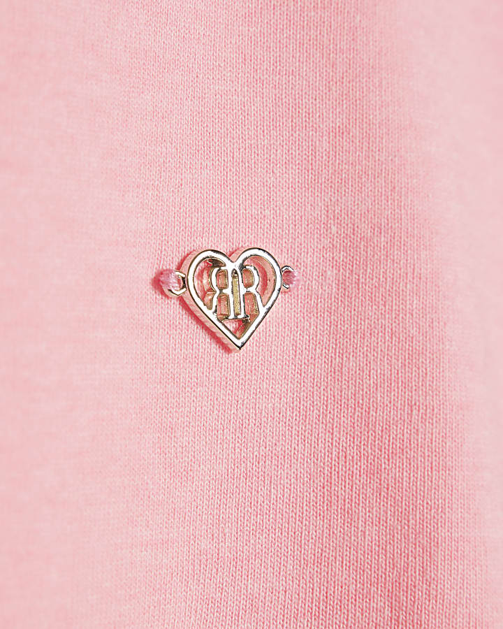 Girls Pink Bow Tank Top And Shorts Set