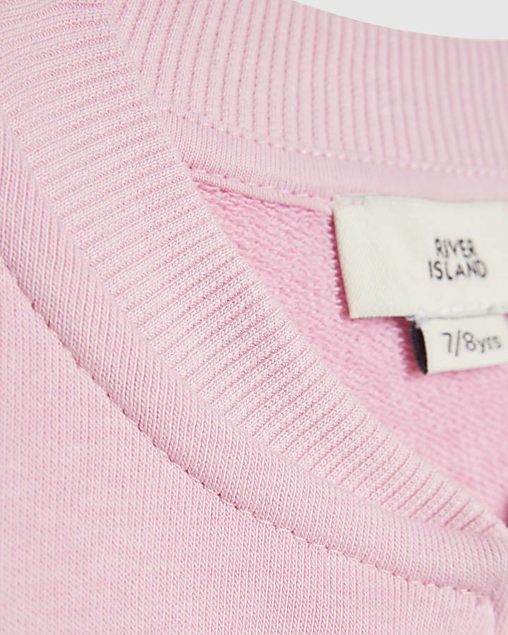 Girls Pink Brooklyn Zip Through Sweatshirt