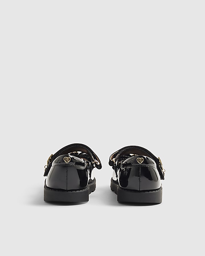 Mini Girls Black Patent Bow Mary Jane Shoes