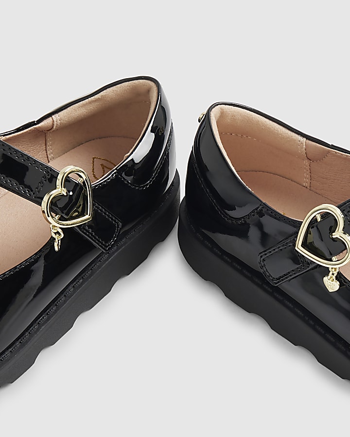 Mini Girls Black T-Bar Mary Jane Shoes