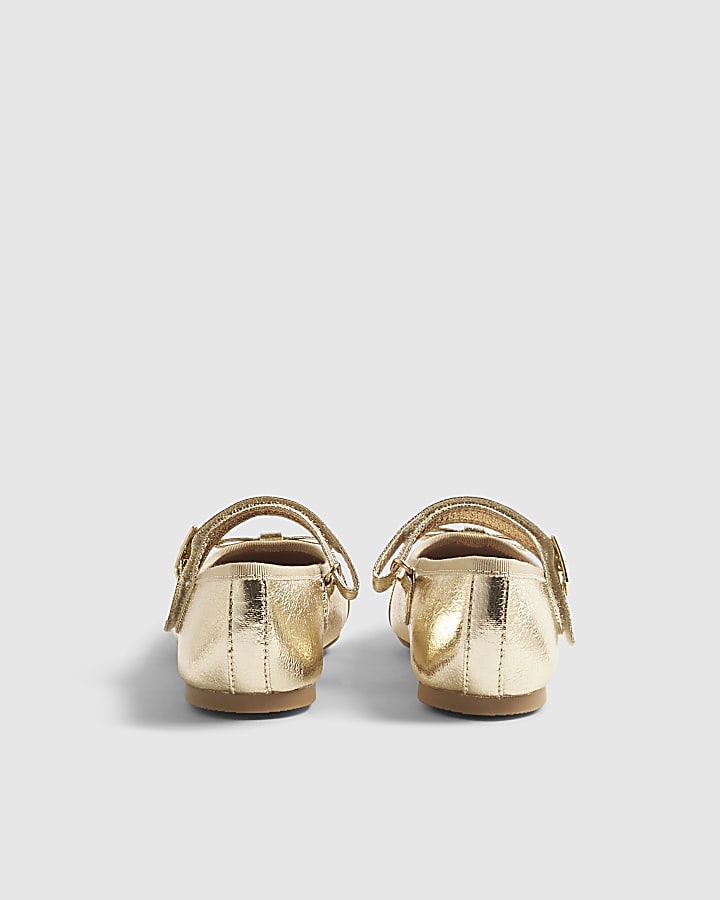 Girls Gold Ballet Shoes