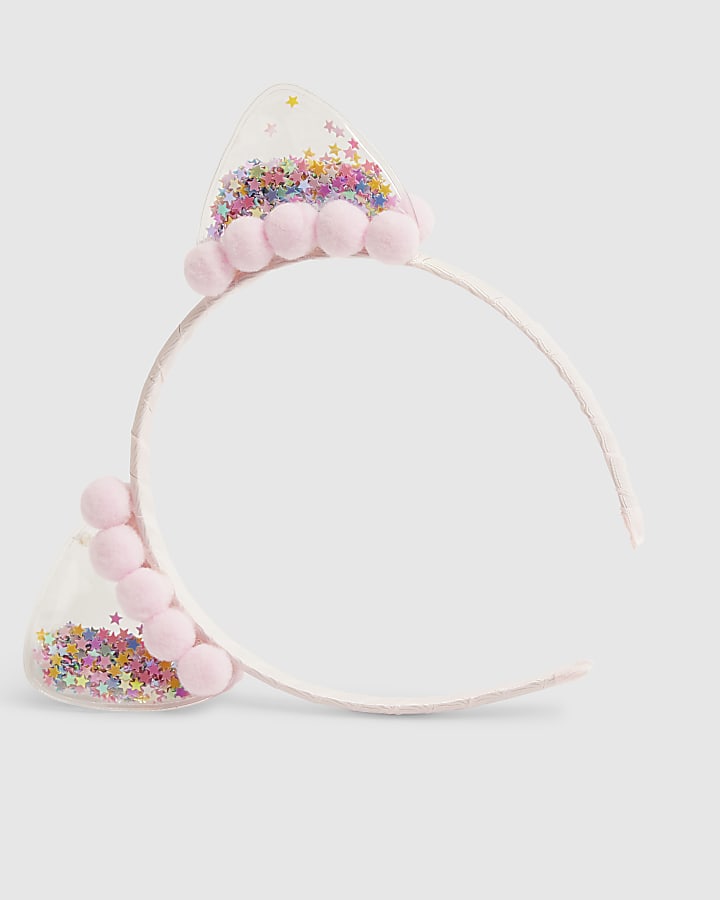 Girls Pink Shaker Cat Ear Headband