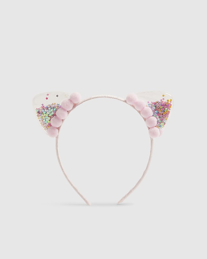 Girls Pink Shaker Cat Ear Headband