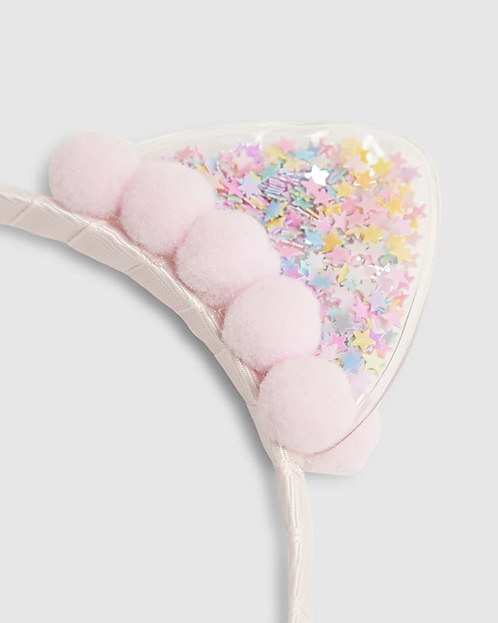 Girls Pink Shaker Cat Ear Headband
