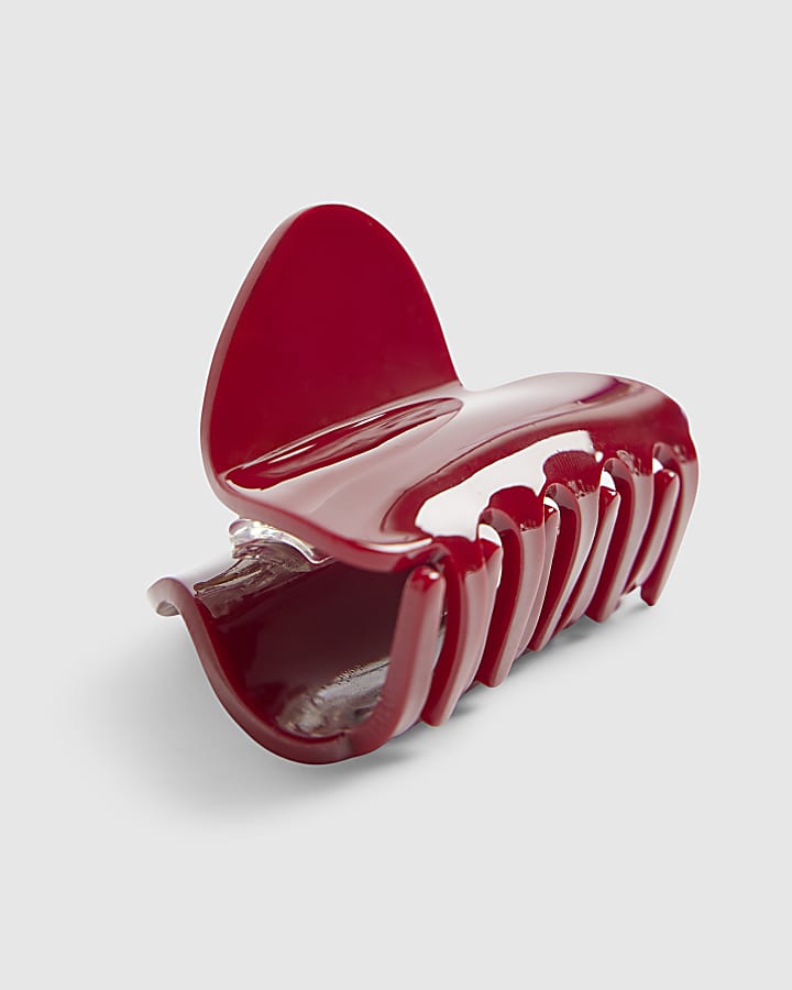 Girls Red Heart Hair Claw Clip