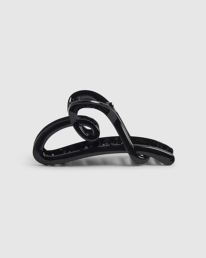 Girls Black Heart Hair Claw Clip