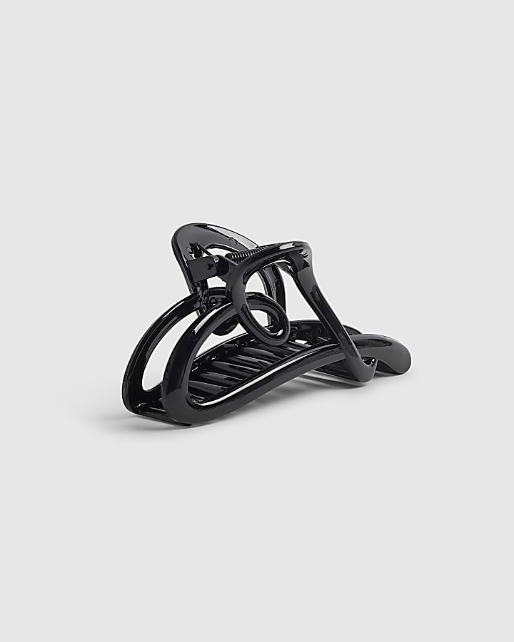 Girls Black Heart Hair Claw Clip