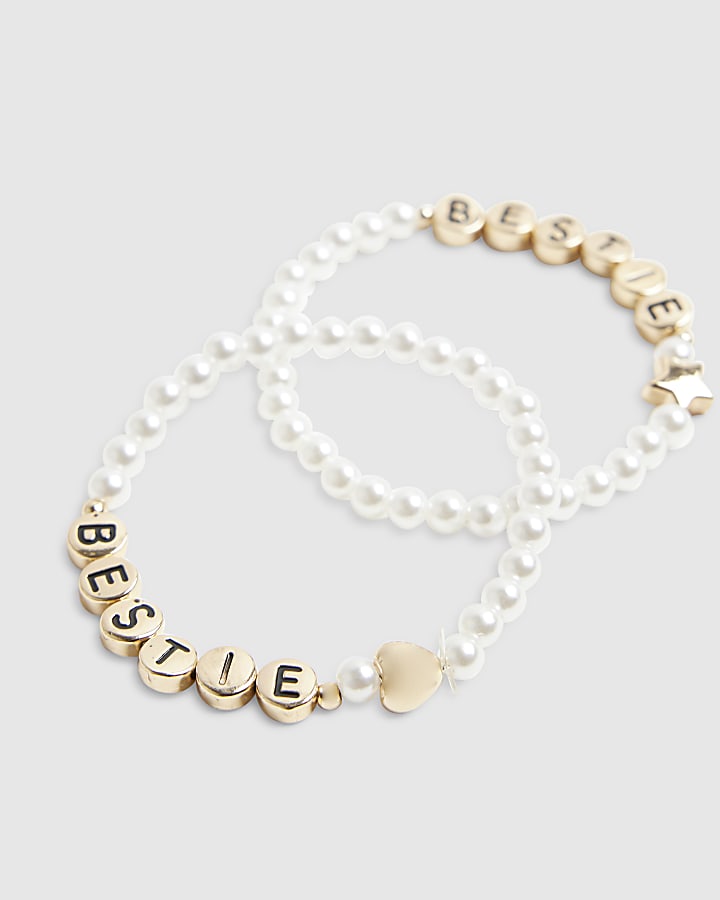 Girls Gold BFF Bracelet Set