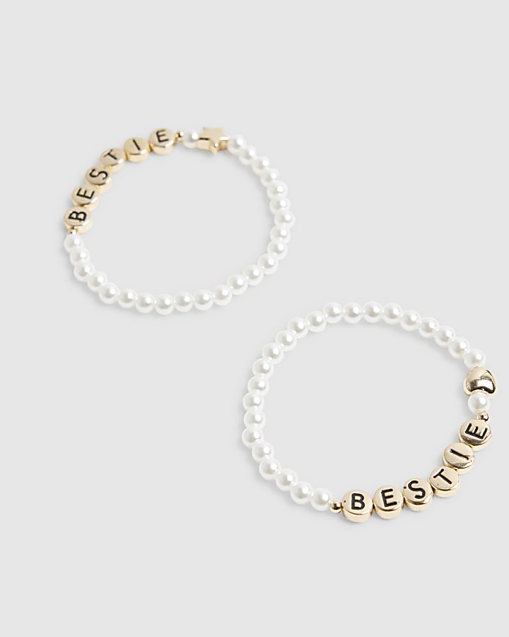 Girls Gold BFF Bracelet Set
