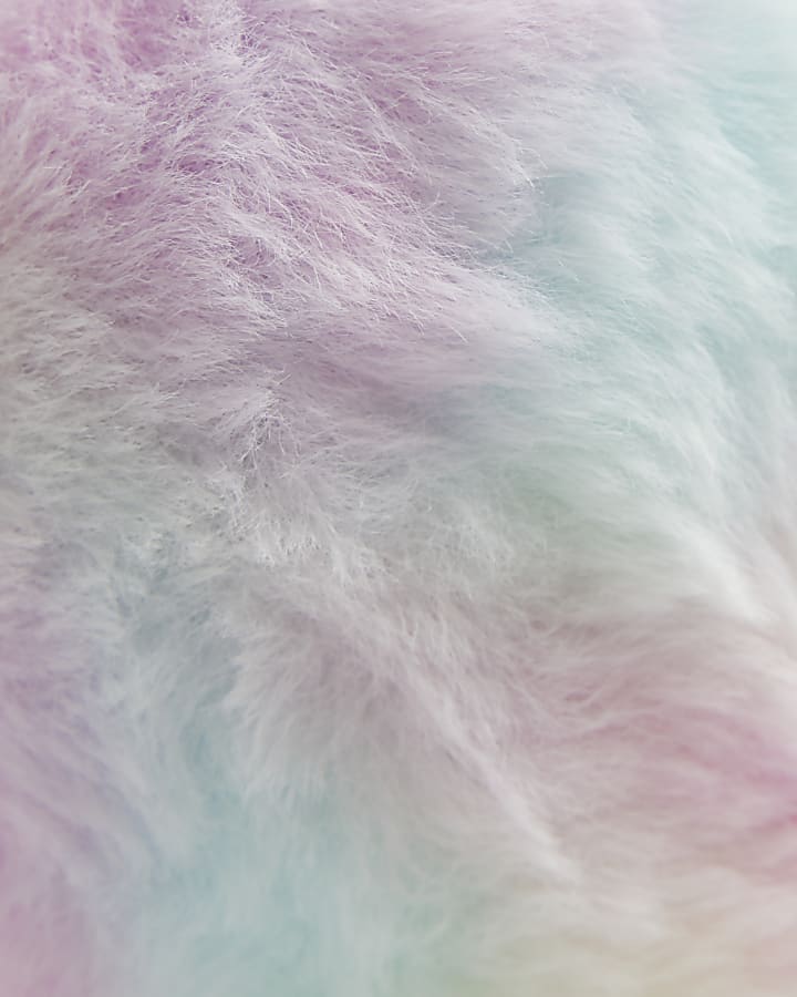 Girls Pink Faux Fur Tie Dye Earmuffs