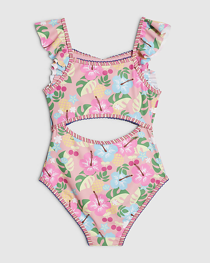 Girls Pink Hello Kitty & Friends Swimsuit