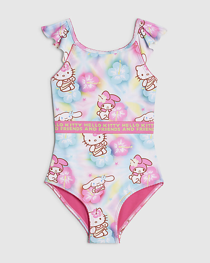 Girls Blue Hello Kitty & Friends Swimsuit