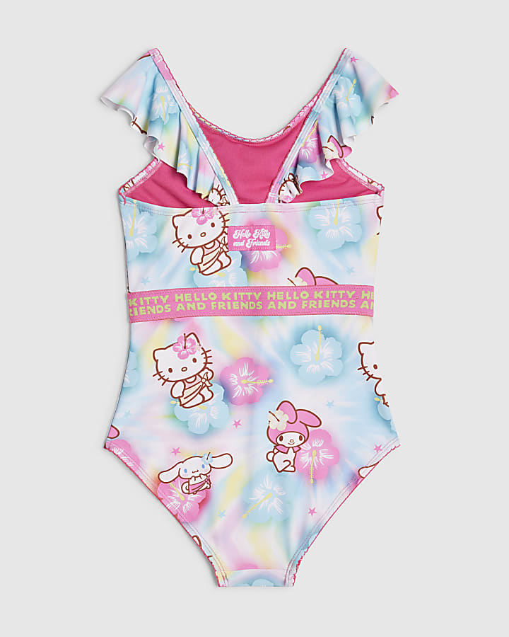 Girls Blue Hello Kitty & Friends Swimsuit