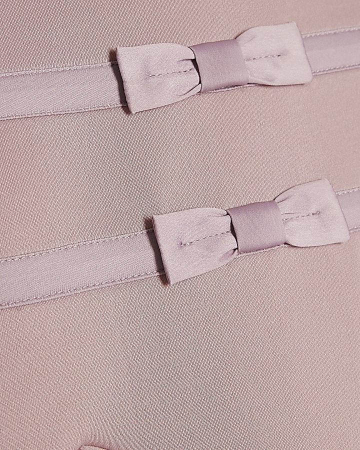 Mini Girls Pink Bow Frill Dress