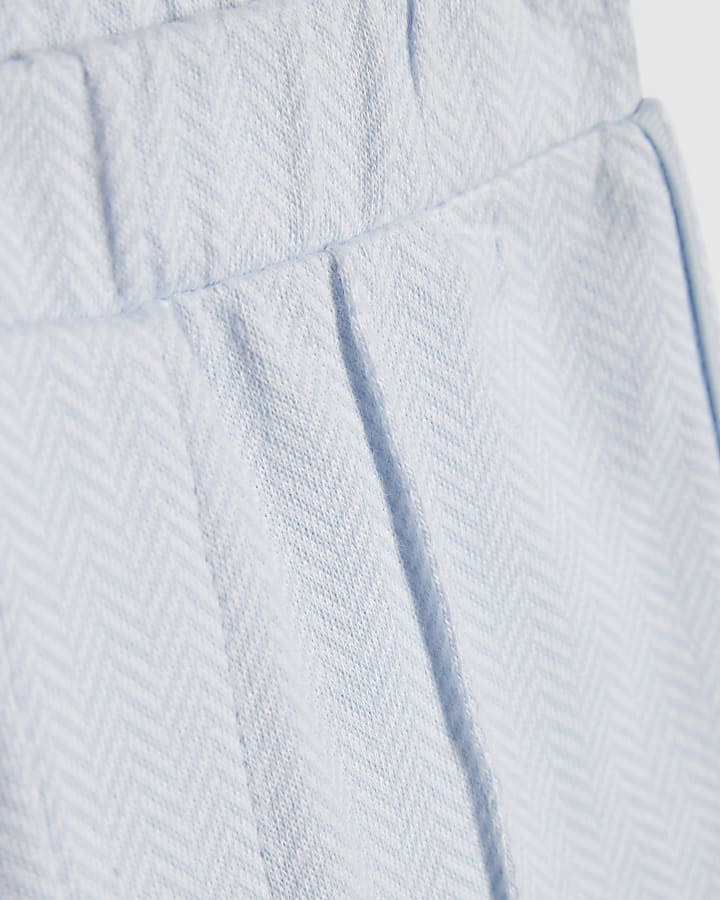 Baby Boys Blue Stripe Polo Shirt Set