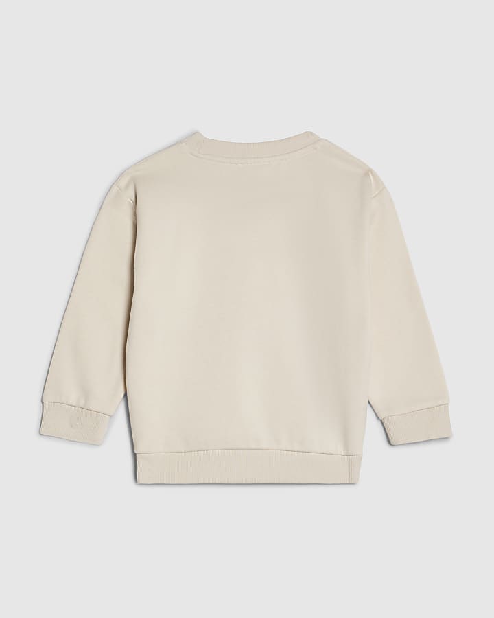 Mini Boys Beige River Studios Sweatshirt