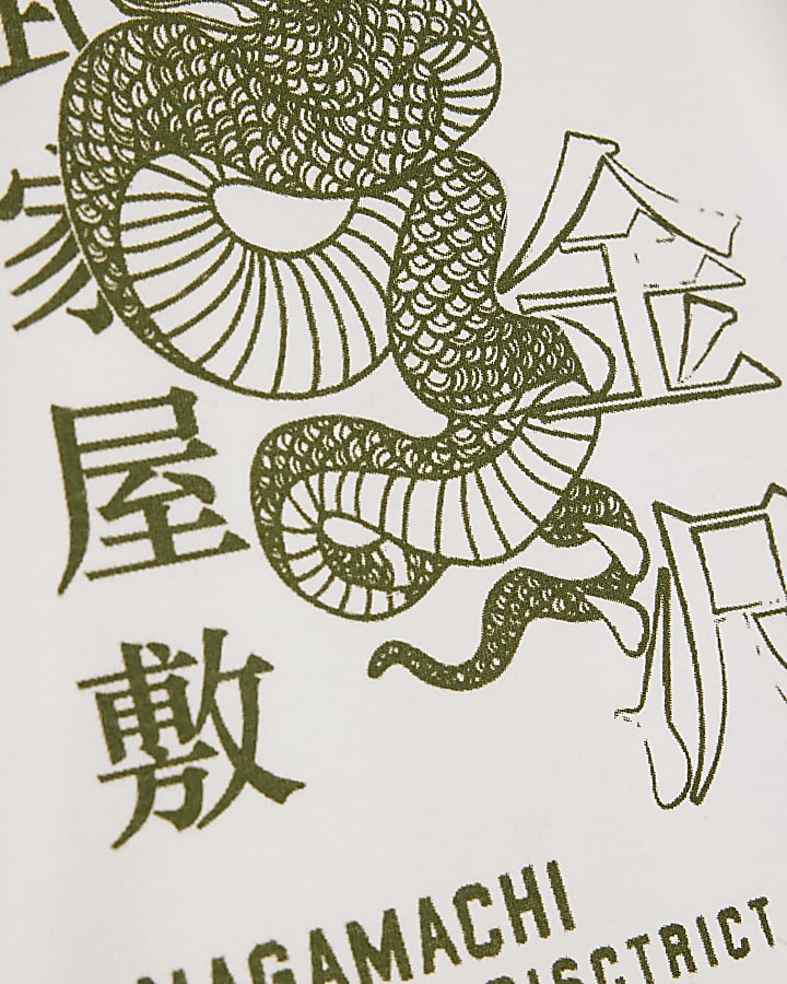 Mini Boys White Kanazawa Dragon T-Shirt